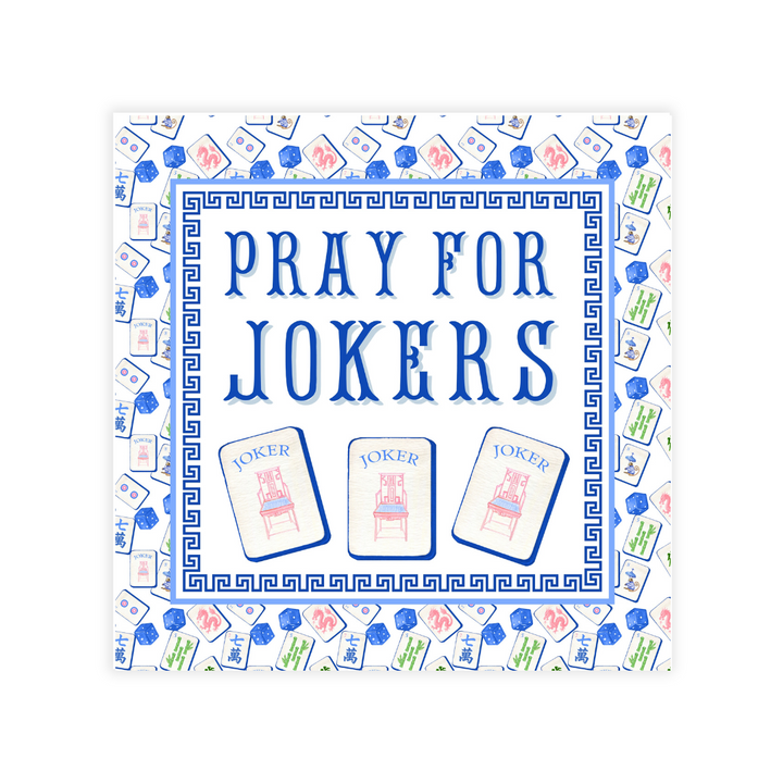 Mahjong Reversible Coasters; "Pray for Jokers"