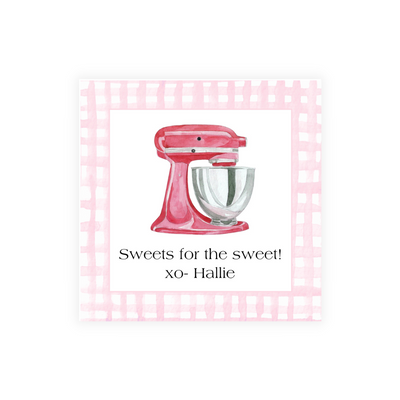 It's Homemade! Stand Mixer + Pink Gingham Stickers