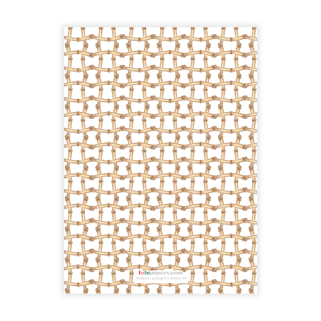 Bamboo Crest + Monogram Holiday Photo Card