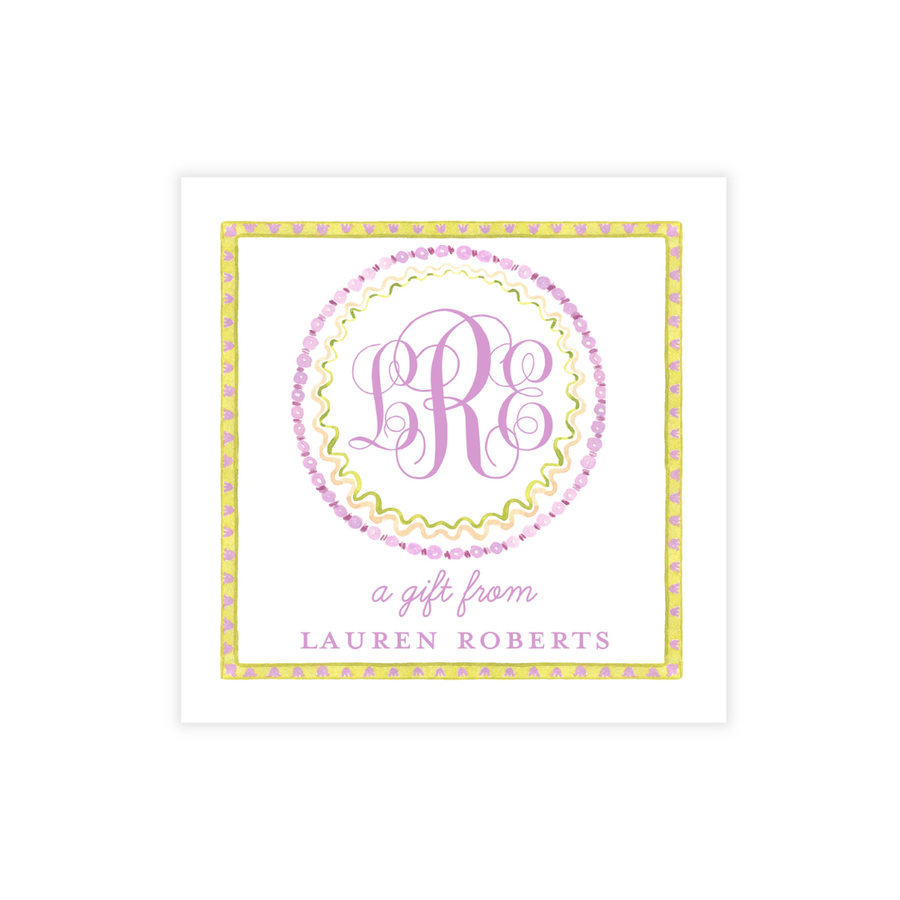 Grandmillennial Lilac Monogrammed Stickers – Lulu Papers