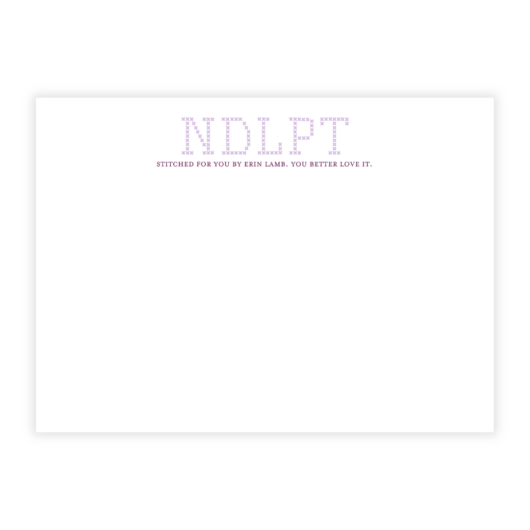 Custom Needlepoint Large Flat Note Cards