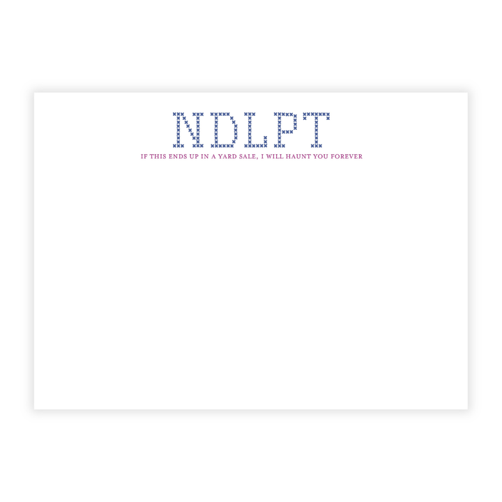 Custom Needlepoint Large Flat Note Cards