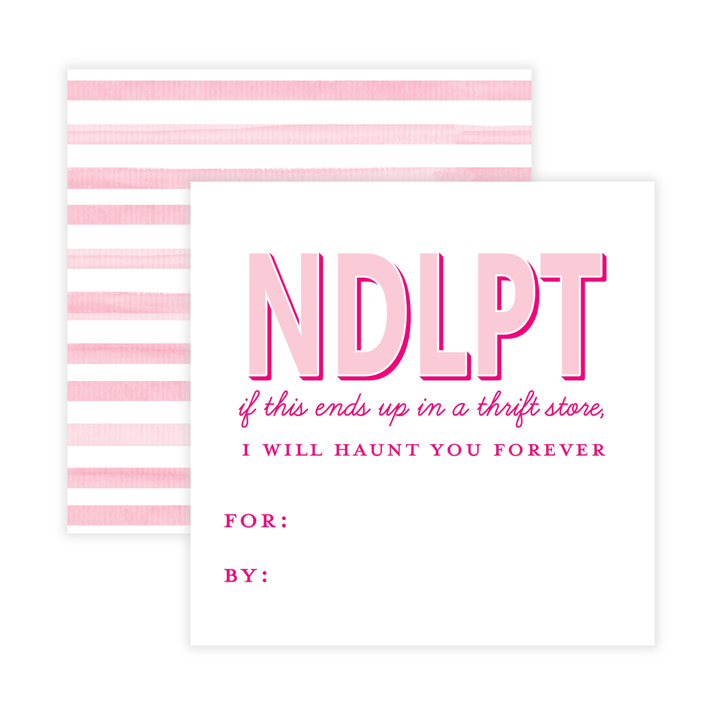 Striped Needlepoint Card for Handstitched Gifts- Custom Colors + Personalized