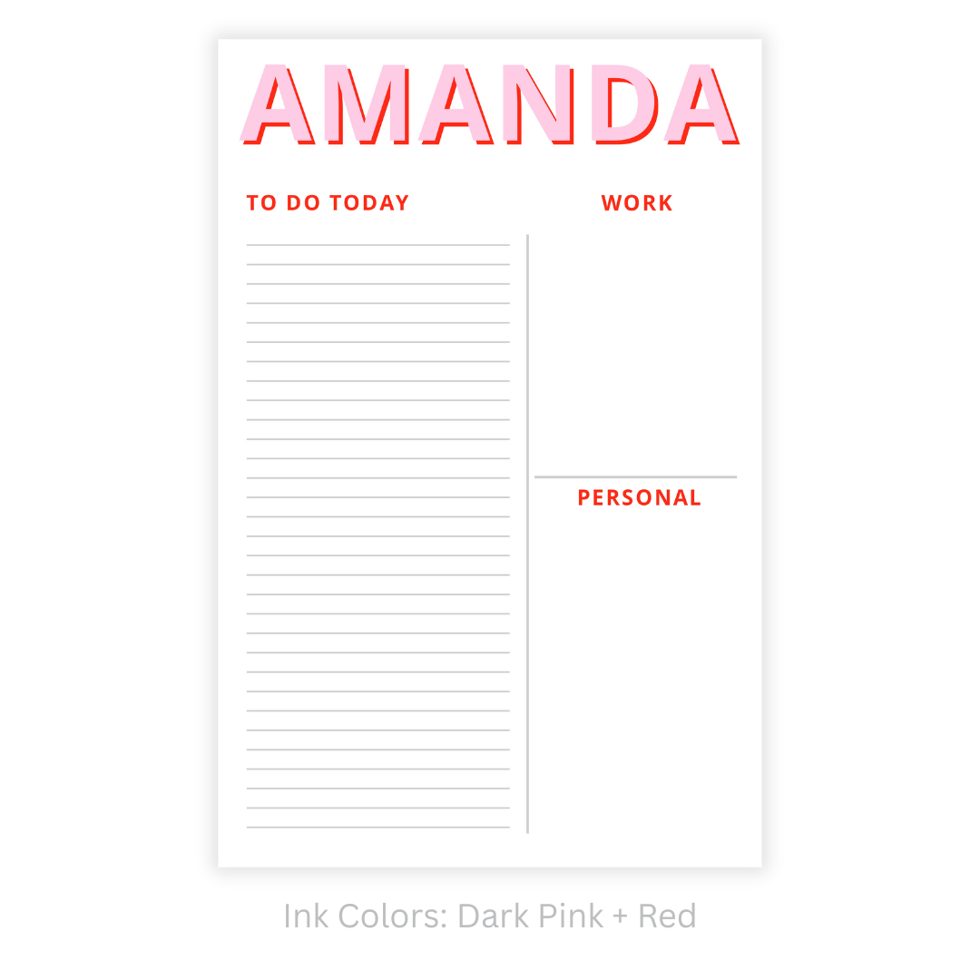 Modern Functional Personalized Note Pad