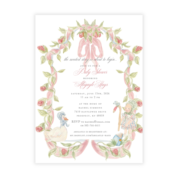 Nursery Rhyme Baby Shower Invitation