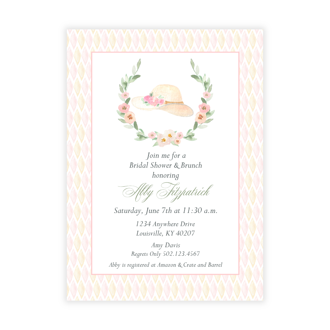 Ladies Hat Invitation
