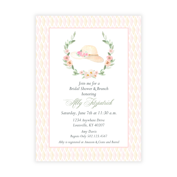Ladies Hat Invitation