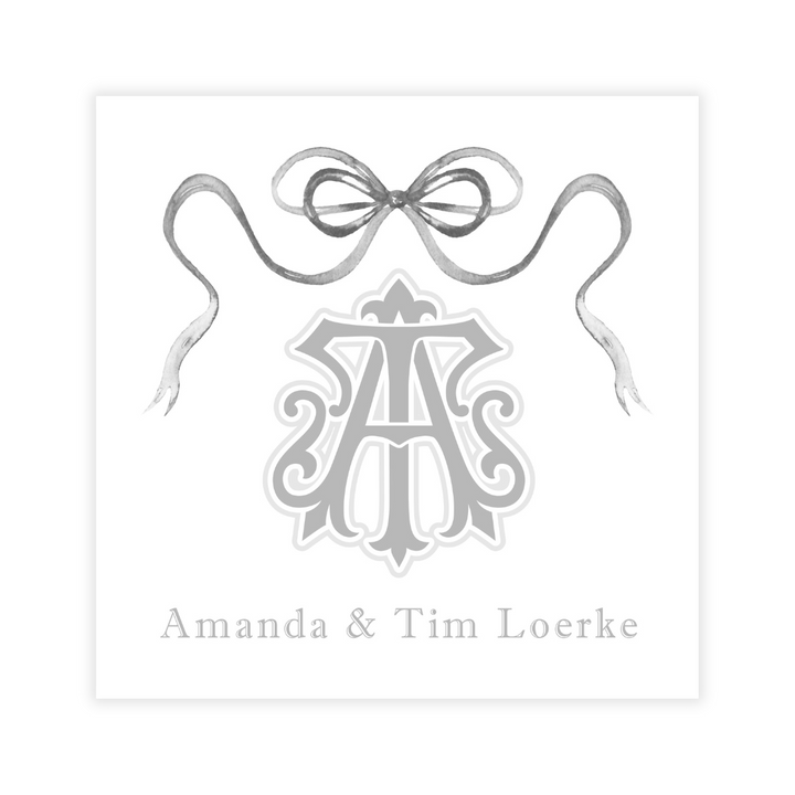 Festive Pumpkins, Bow + Monogram Coasters- Reversible!