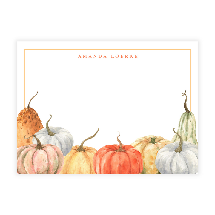 Pumpkins + Gourds Large Flat Note Cards