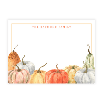 Pumpkins + Gourds Large Flat Note Cards