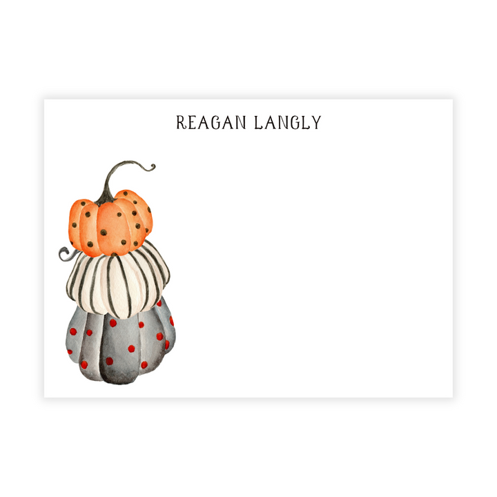 Pumpkin Stack Large Flat Note Cards