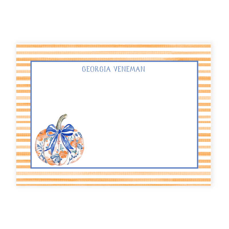 Chinoiserie Pumpkin Large Flat Note Cards