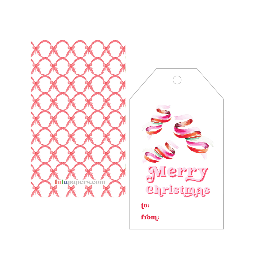 Christmas Ribbons Gift Tags