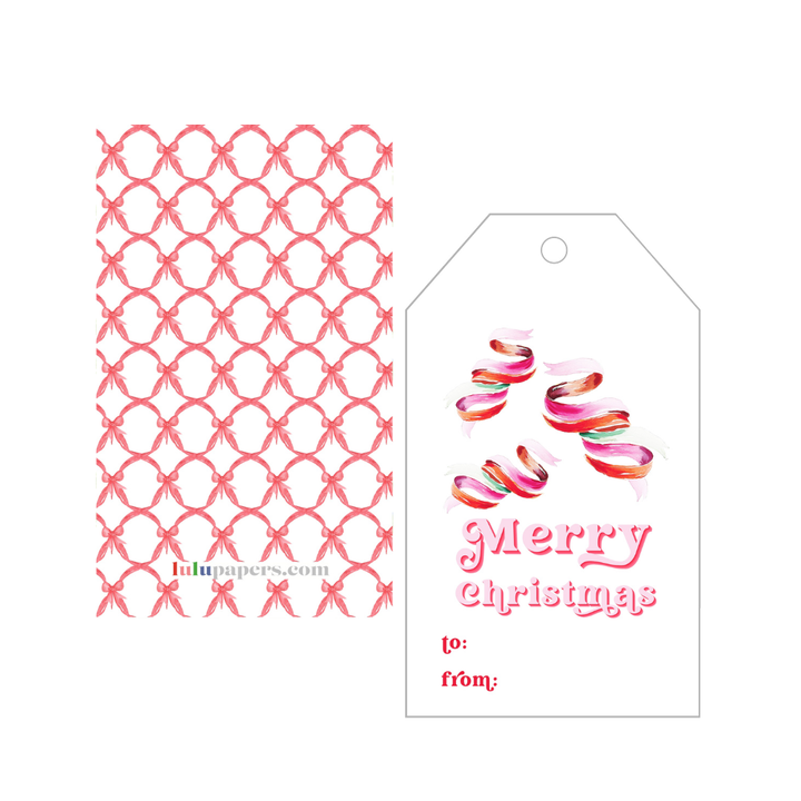 Christmas Ribbons Gift Tags