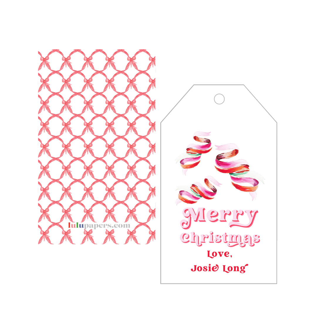 Christmas Ribbons Gift Tags