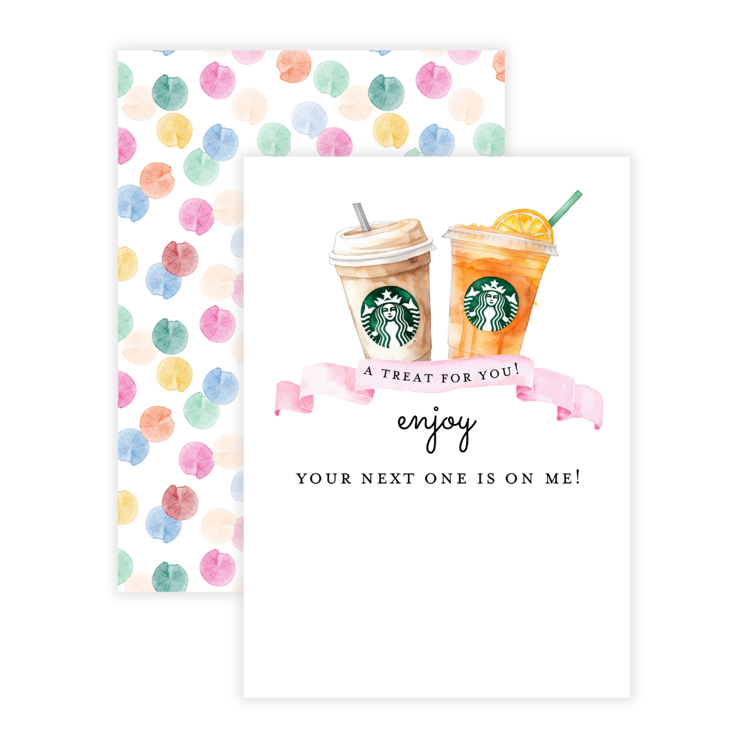 Starbucks Gift Card Happies- 2 color choices!