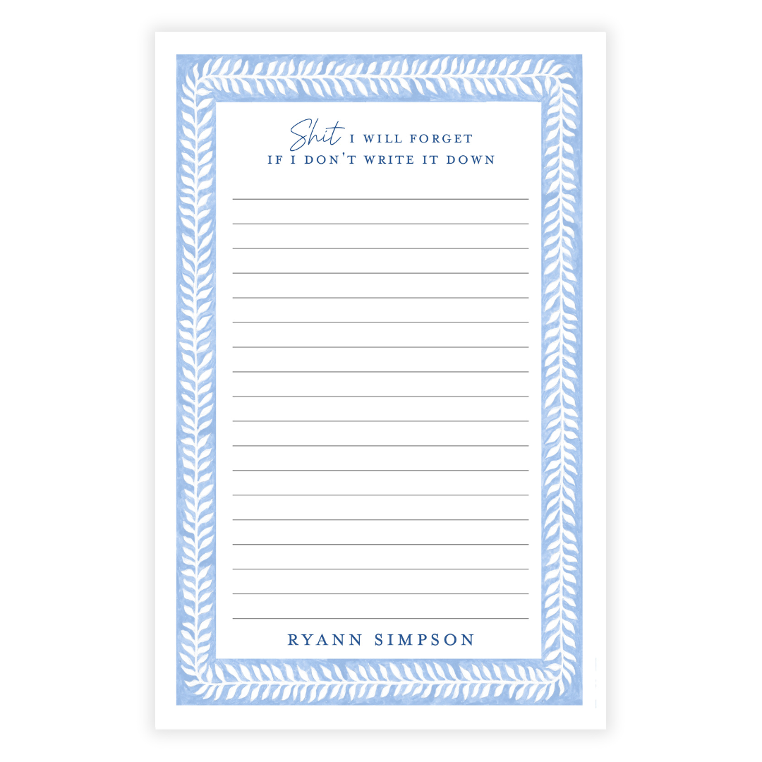 Sh!t I'll Forget Note Pad