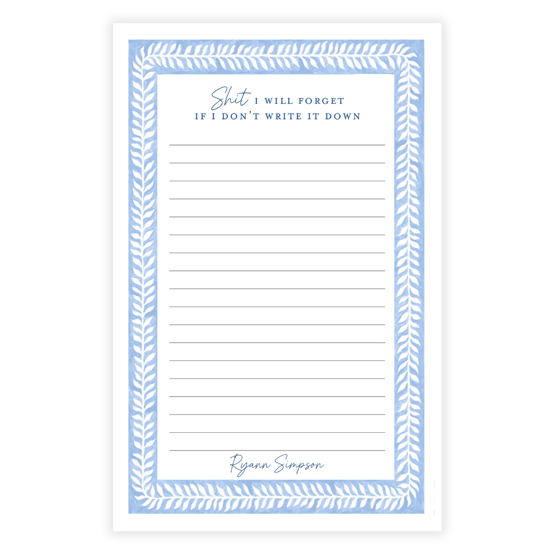 Sh!t I'll Forget Note Pad