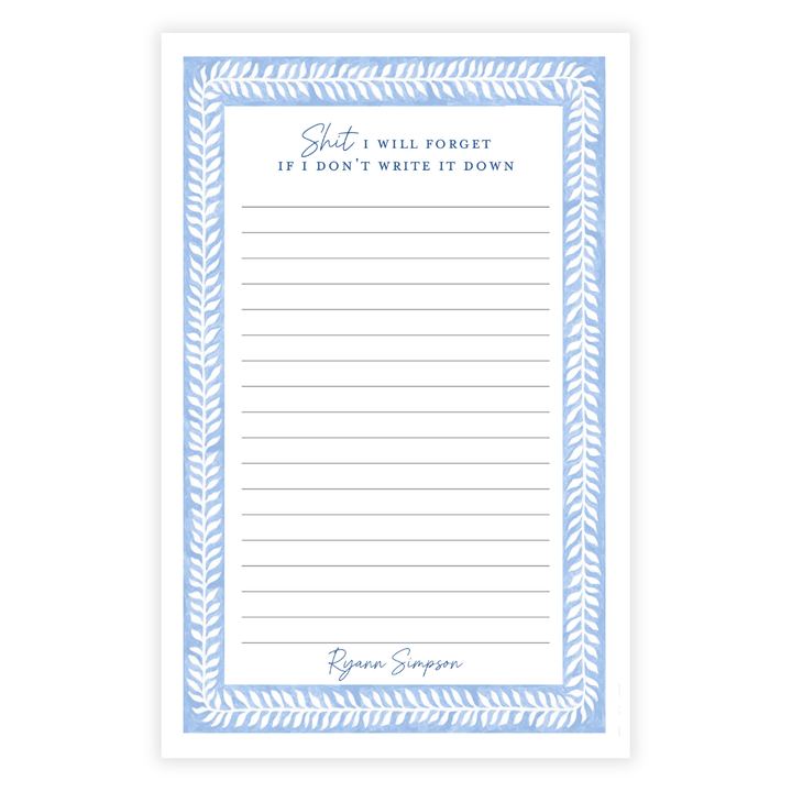Sh!t I'll Forget Note Pad
