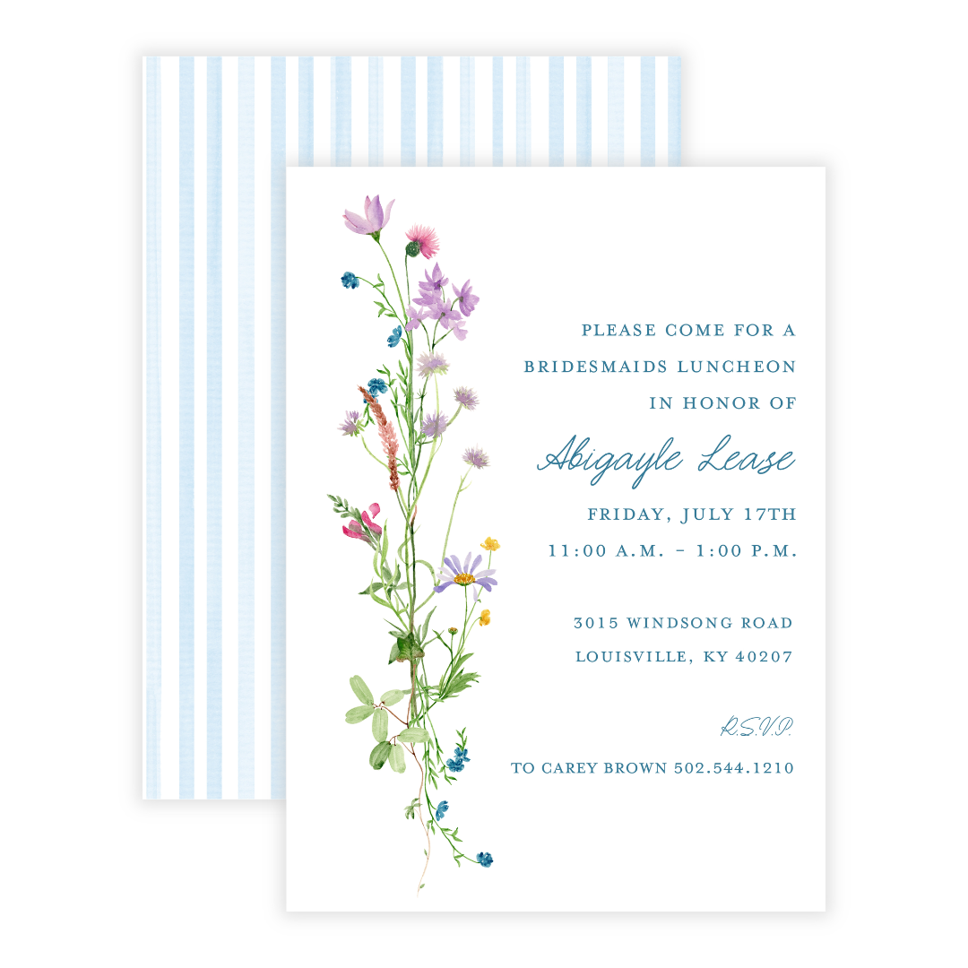 Simple Floral Edge Invitation