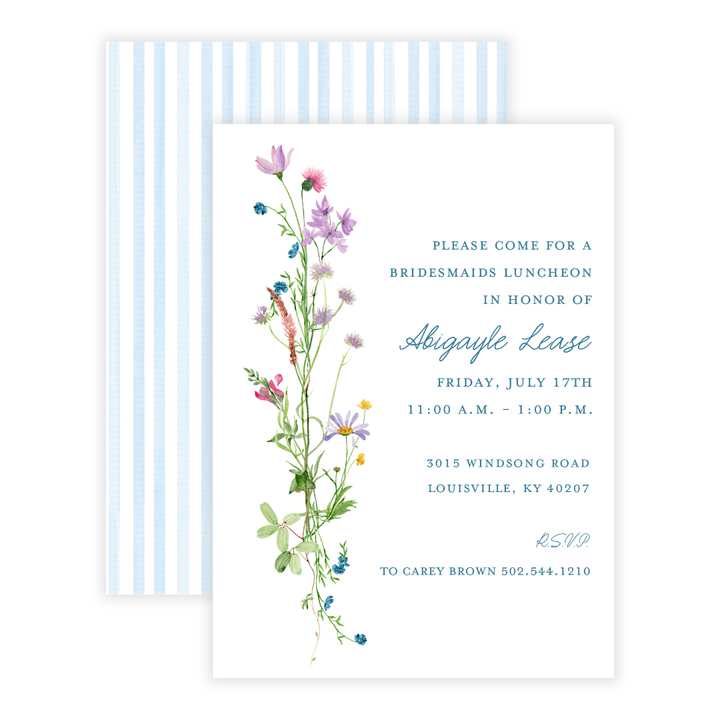Simple Floral Edge Invitation