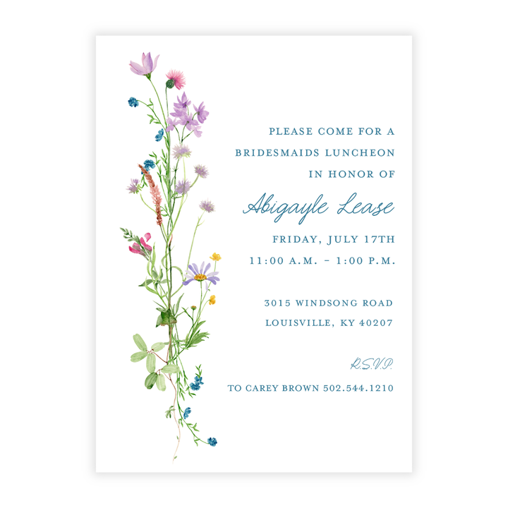 Simple Floral Edge Invitation