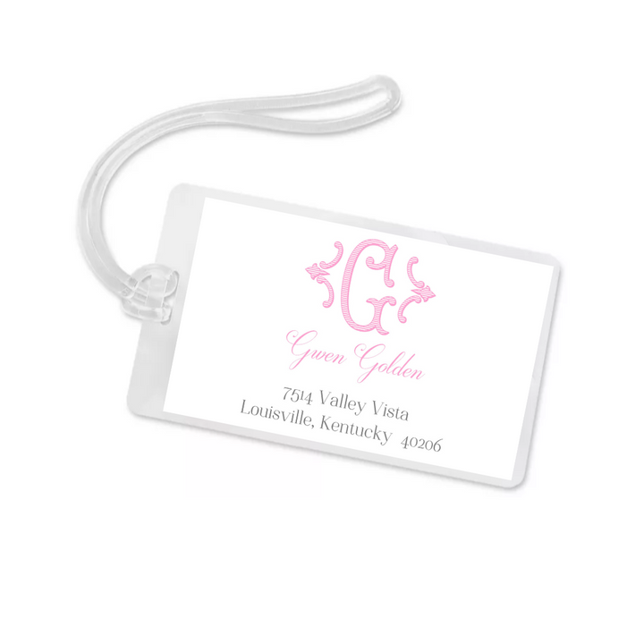 Single Monogram Bag Tag