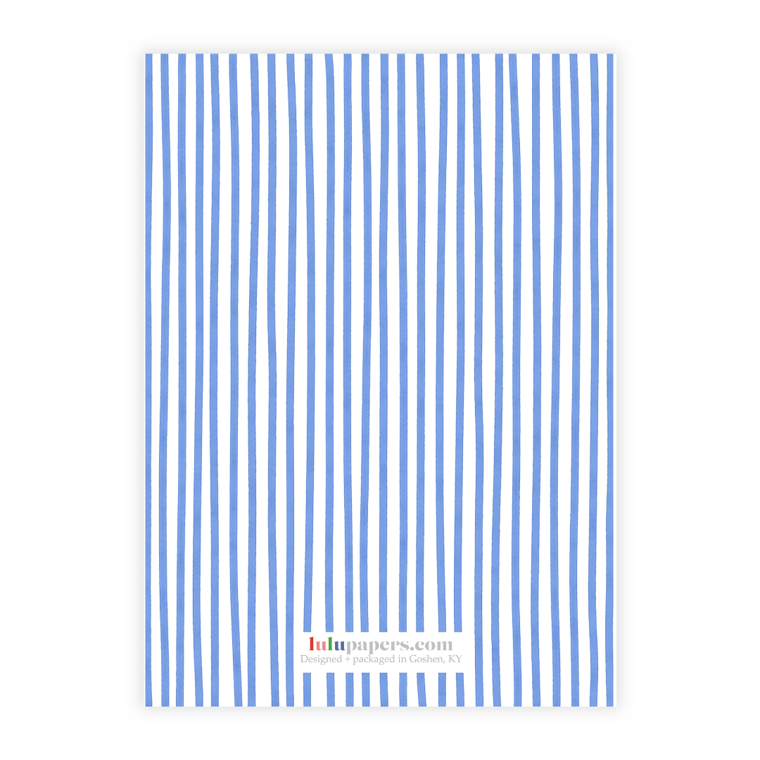 Blue and Green Striped Invitation