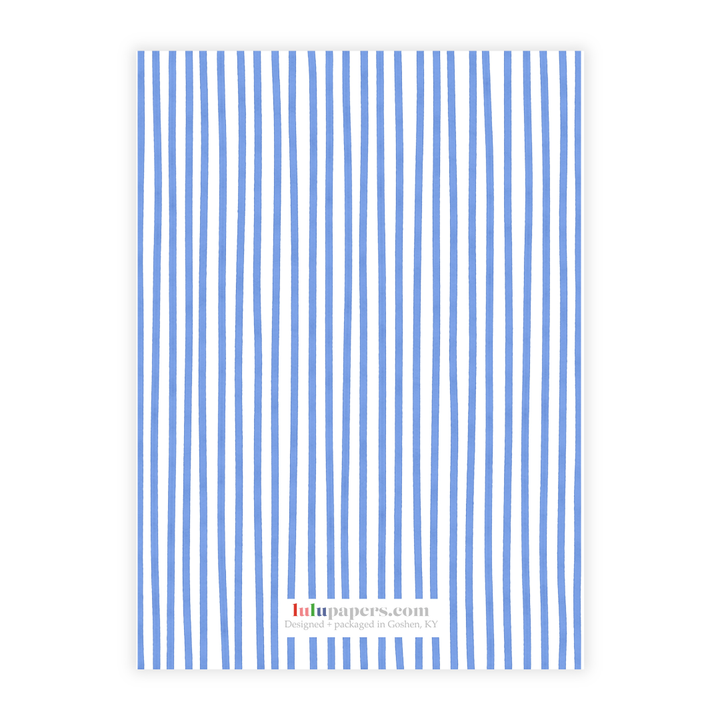 Blue and Green Striped Invitation
