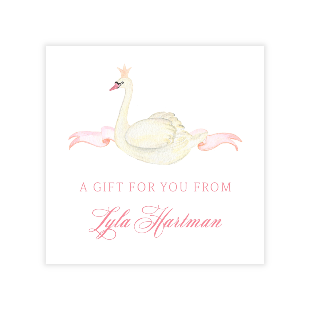 Swan Princess Personalized Stickers