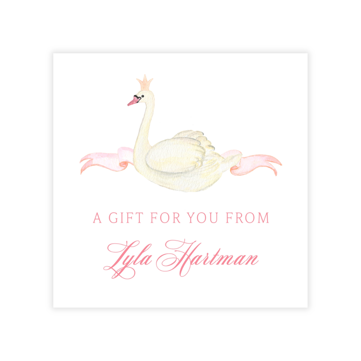 Swan Princess Personalized Stickers