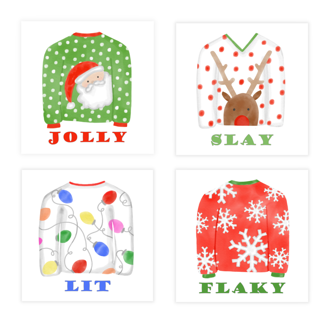 Sweater Set Coasters- Reversible!