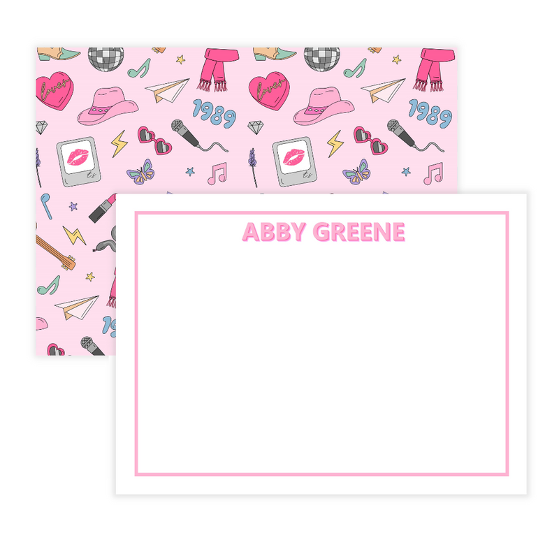 Swiftie Icons Personalized Large Flat Note Cards