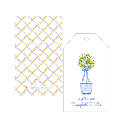 Chinoiserie + Citrus Topiary Gift Tags