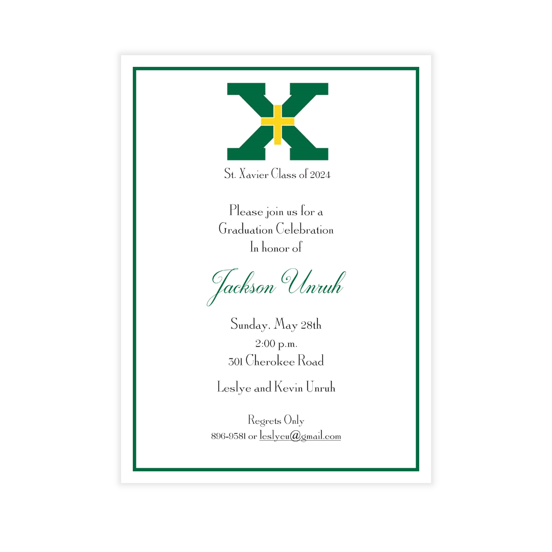 Traditional School Logo Graduation Invitation