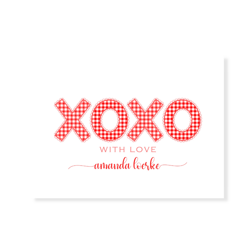 XOXO Personalized Note Cards