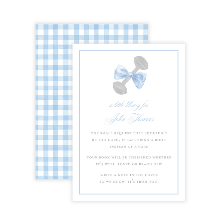 Heirloom Rattle Baby Boy Shower Invitations