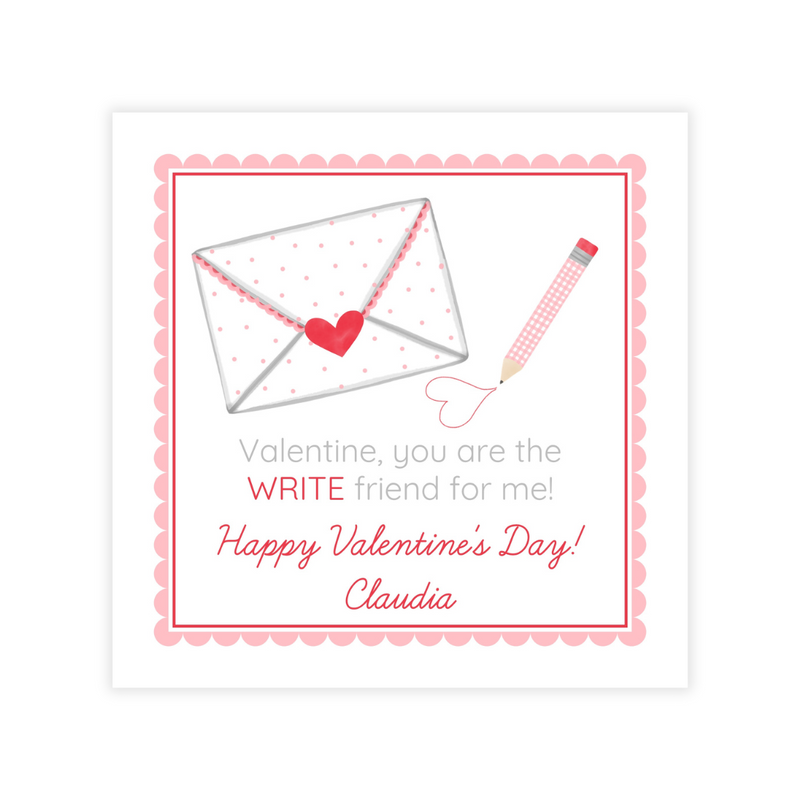 The Write Valentine! Choice of Stickers or Cards