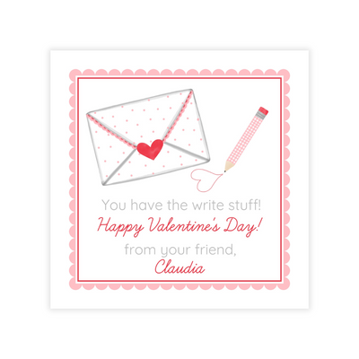 The Write Valentine! Choice of Stickers or Cards