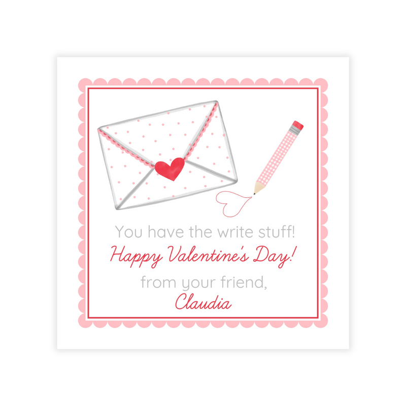 The Write Valentine! Choice of Stickers or Cards