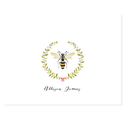 Bee + Laurel Personalized Note Cards