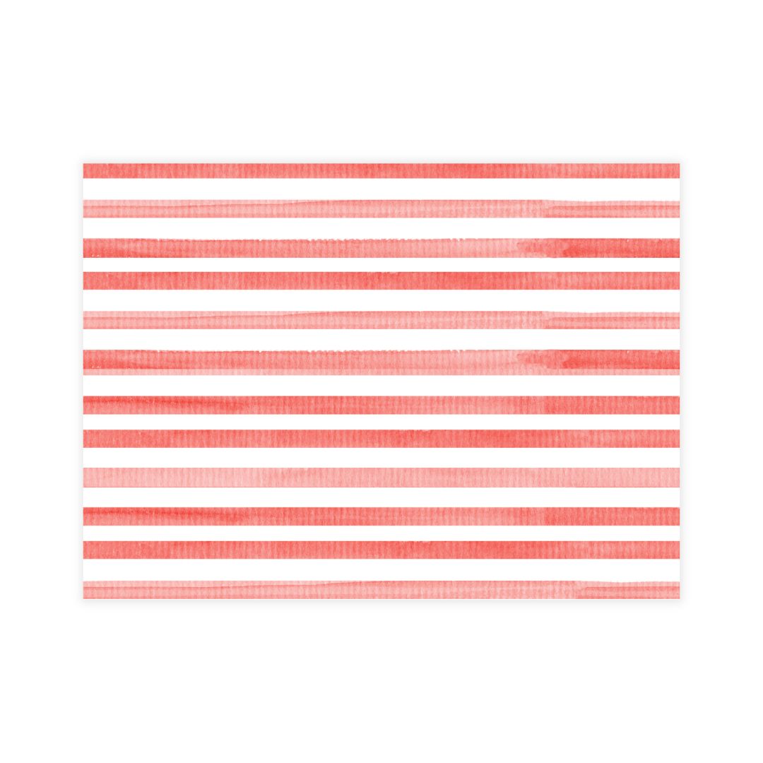 Black Lab + Stripes Personalized Large Flat Note Cards