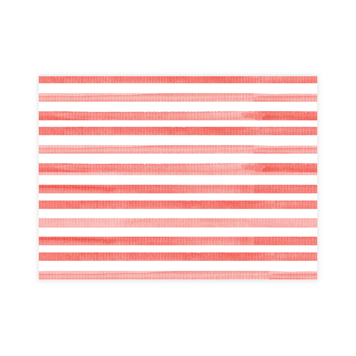 Black Lab + Stripes Personalized Large Flat Note Cards