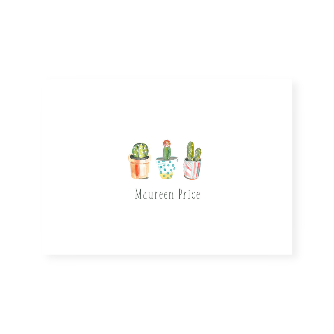 Cacti Personalized Note Cards