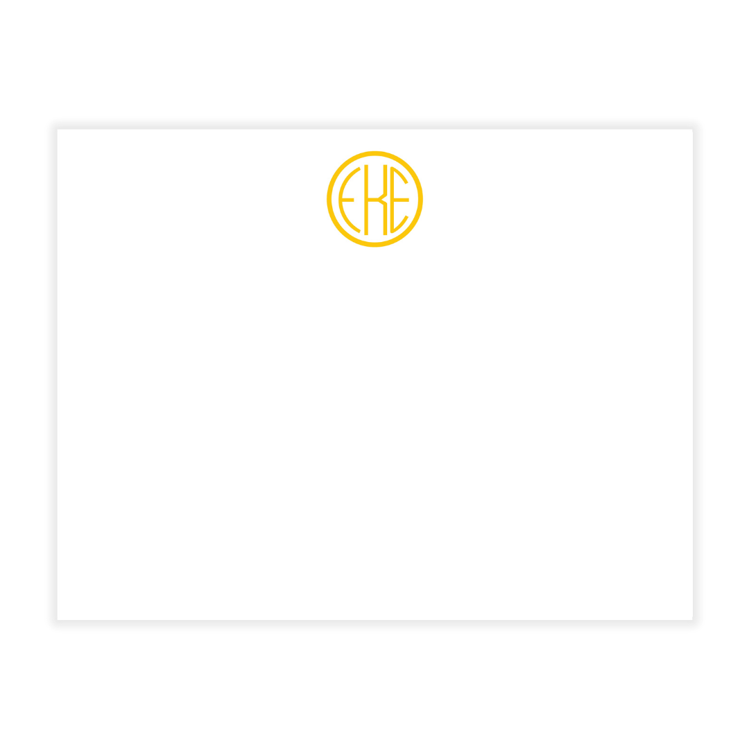 Custom Monogrammed Flat Note Cards- design your own!