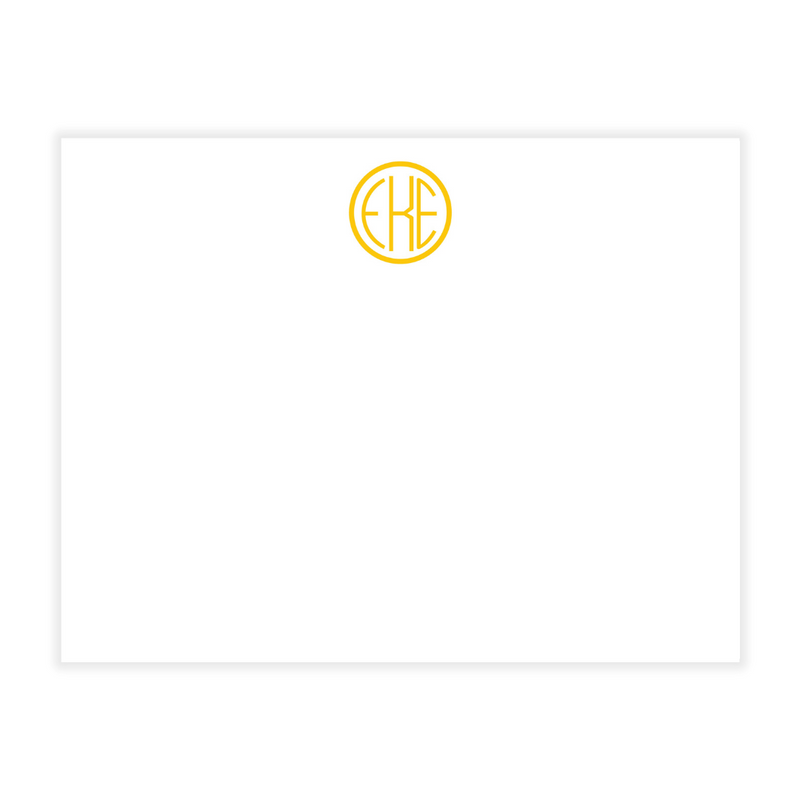 Circle Monogram Flat Note Cards- design your own!