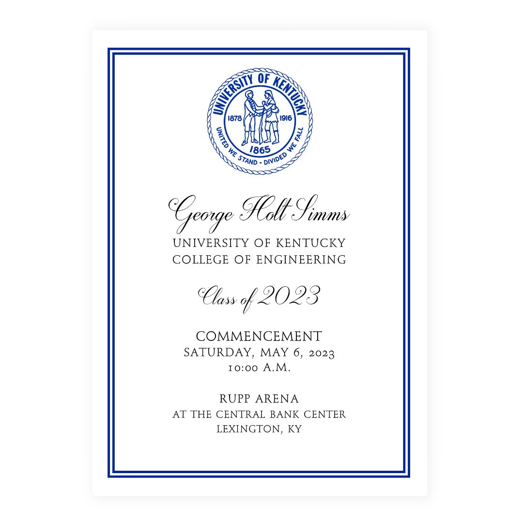 College Graduation Announcement; two sizes available