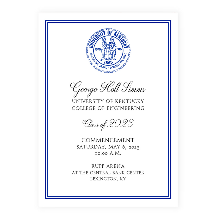 College Graduation Announcement; two sizes available