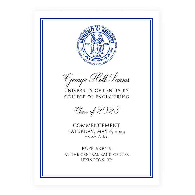 College Graduation Announcement; two sizes available – Lulu Papers