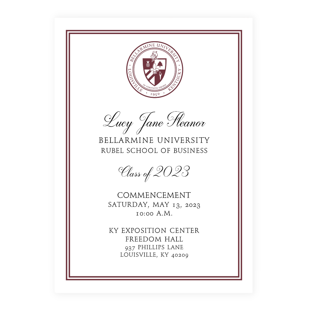 College Graduation Announcement; two sizes available